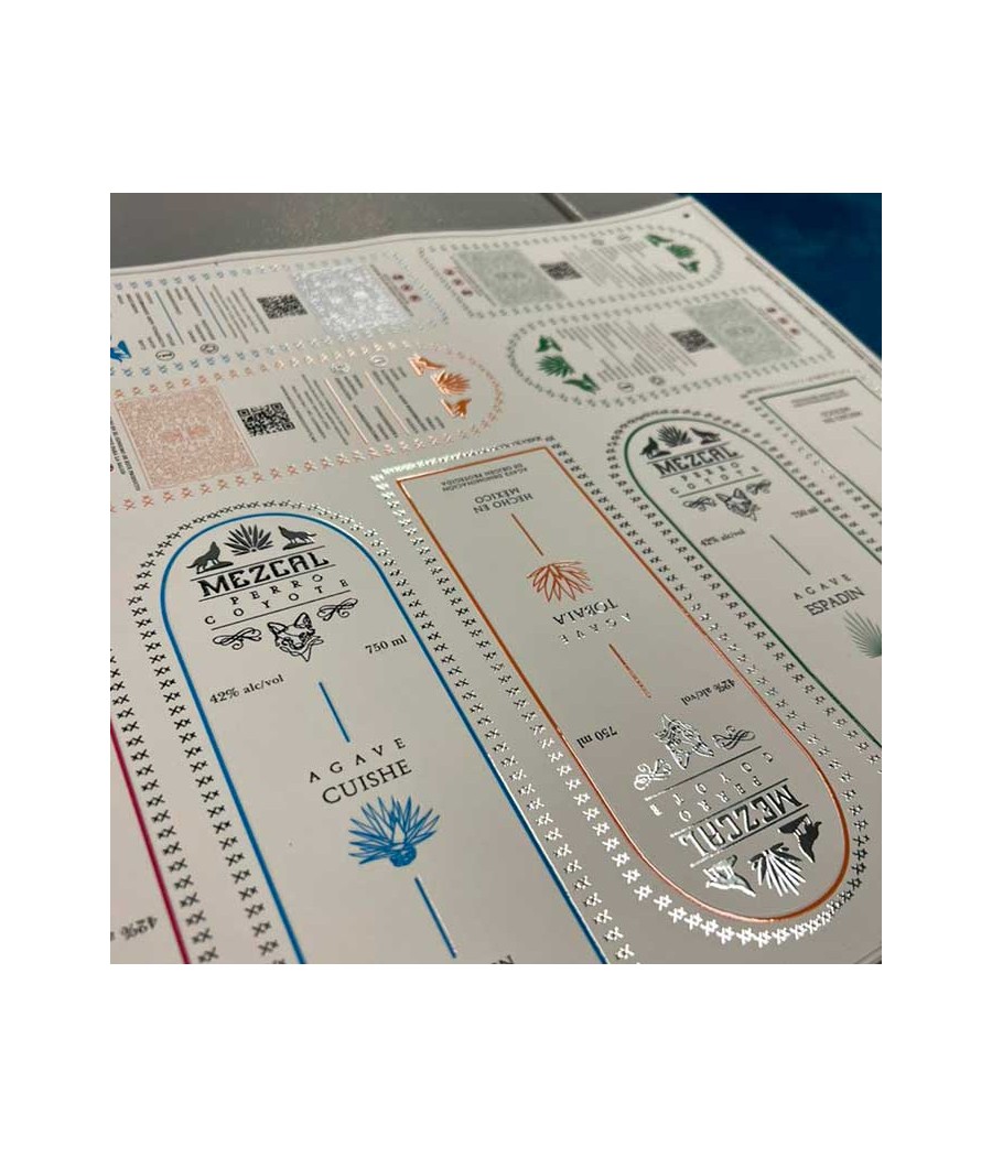 etiquetas con hot stamping